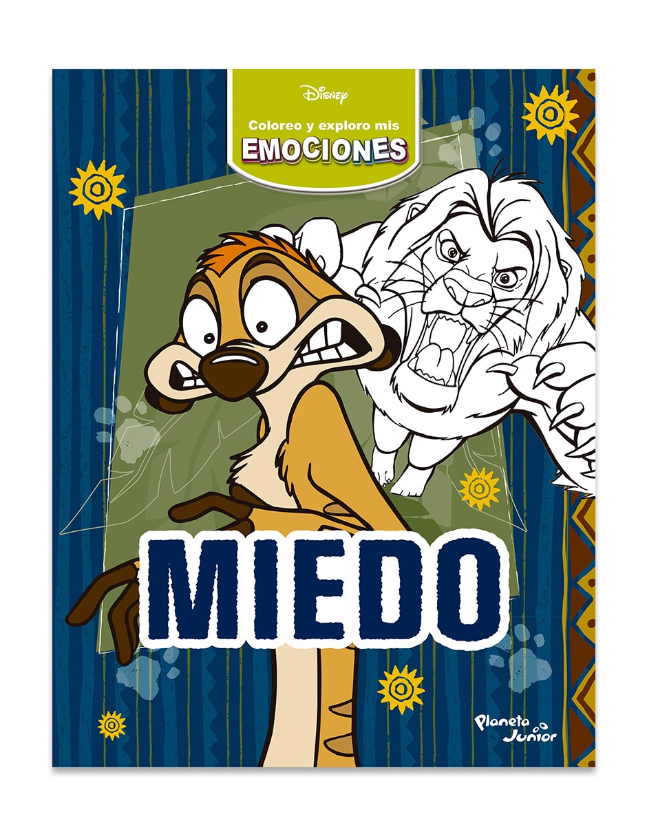 Libro Coloreo y exploro mis emociones Miedo de Disney Libro Coloreo y exploro mis emociones Miedo de Disney
