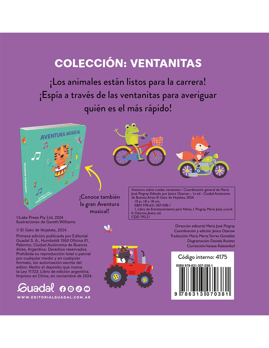 Libro Ventanitas-Aventura Sobre Ruedas de 2