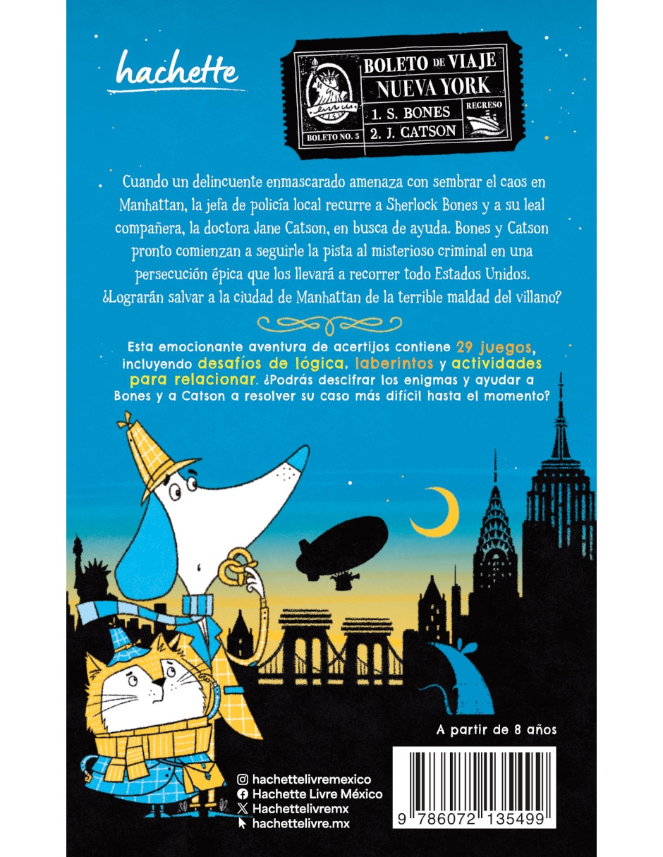 Libro Sherlock Bones y el peligro en Manhattan de Collins, Tim 2