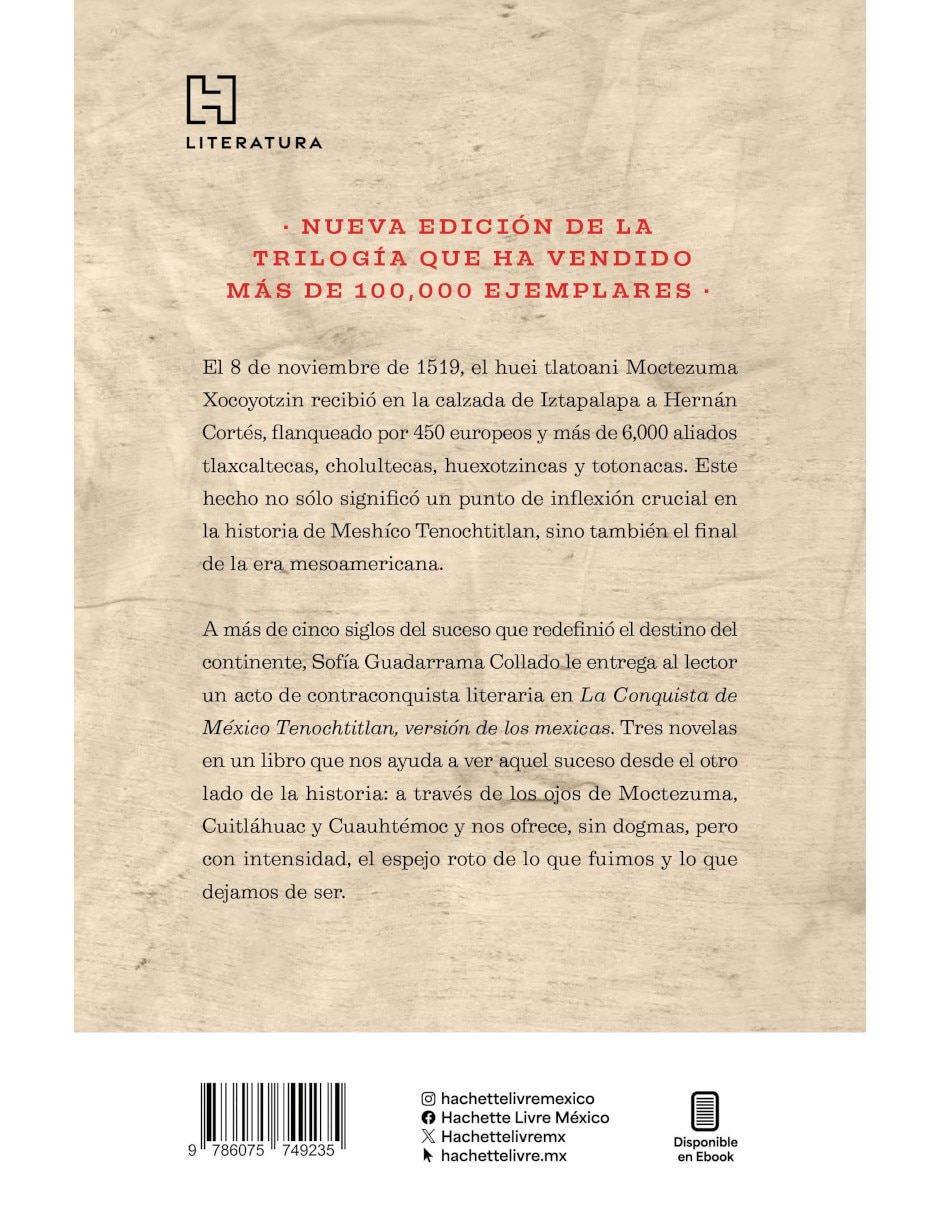 Libro La Conquista De México Tenochtitlan de Sofía Guadarrama Collado