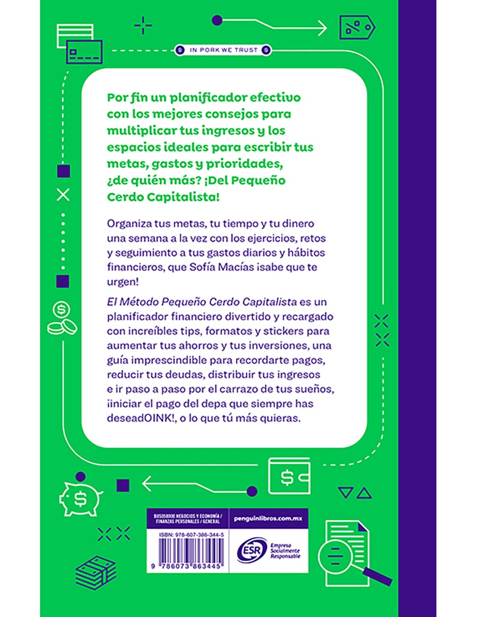 Libro El Método Pequeño Cerdo Capitalista de Sofia Macias