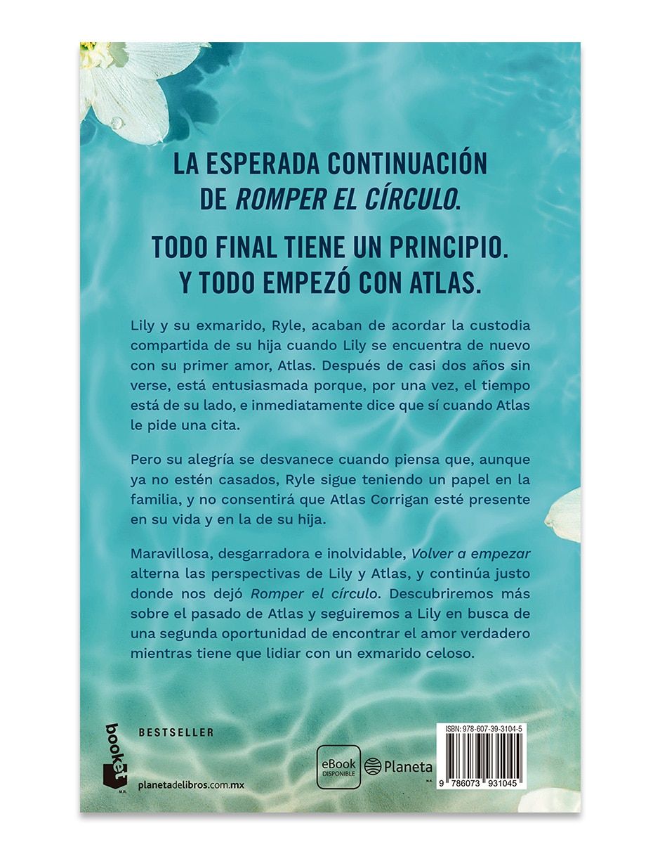 Libro Volver A Empezar It Starts With Us de Colleen Hoover