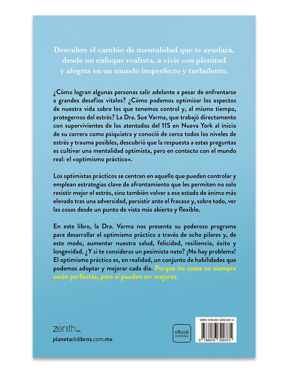 Libro Optimismo Práctico de Dra. Sue Varma