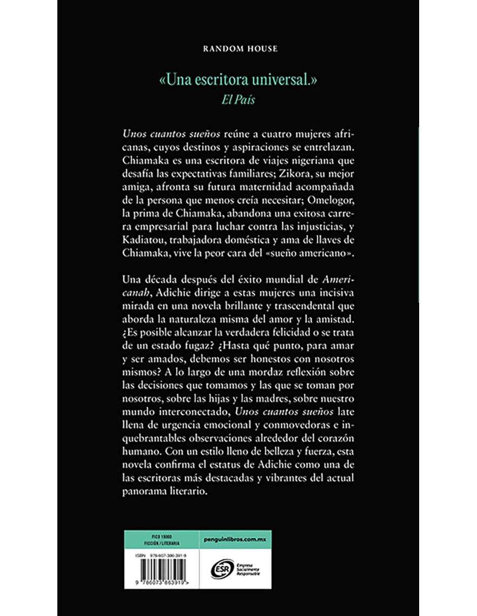 Libro Unos Cuantos Sueños de Chimamanda Ngozi Adichie 3