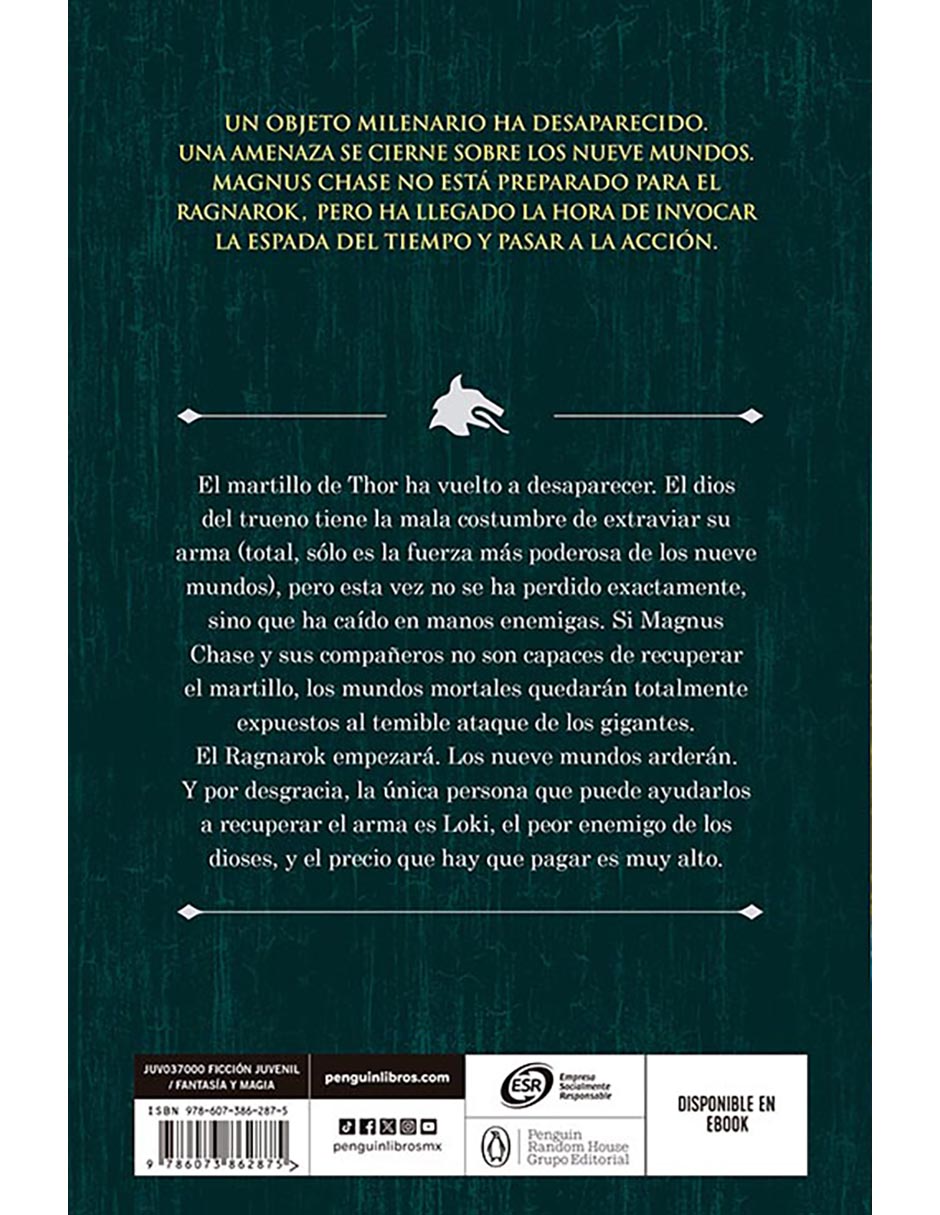Libro El Martillo De Thor de Rick Riordan