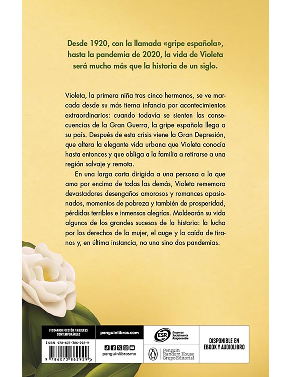 Libro Violeta de Isabel Allende