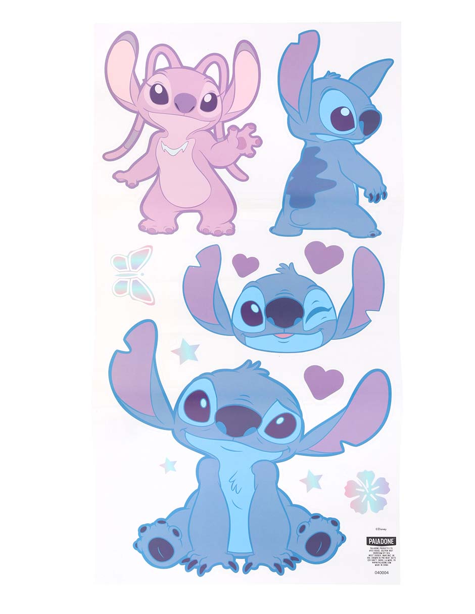 Calcomanía Stitch y Ángel