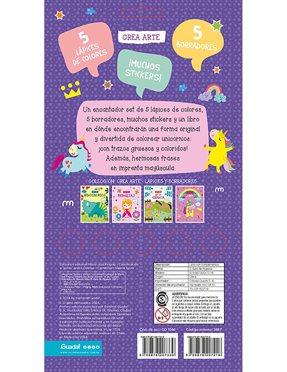 Libro Crea Arte: Unicornios de El Gato de Hojalata