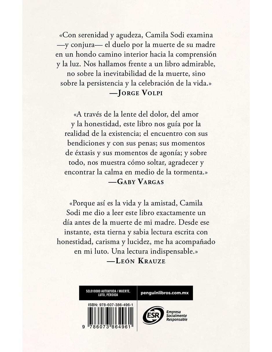 Libro EL pequeño libro del duelo de Camila Sodi