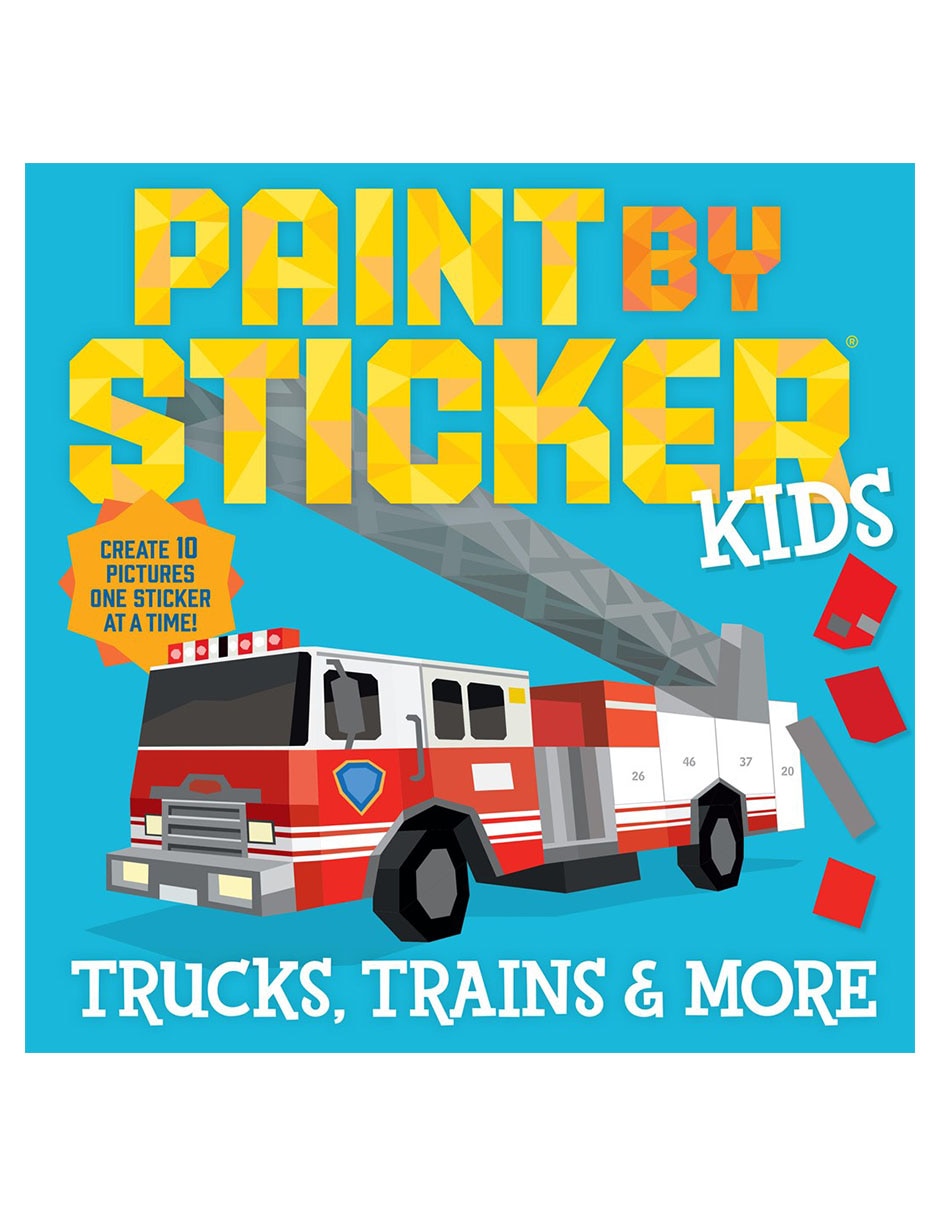 Libro Paint by Sticker Kids: Trucks, Trains & More de Workman Publishing Libro Paint by Sticker Kids: Trucks, Trains & More de Workman Publishing