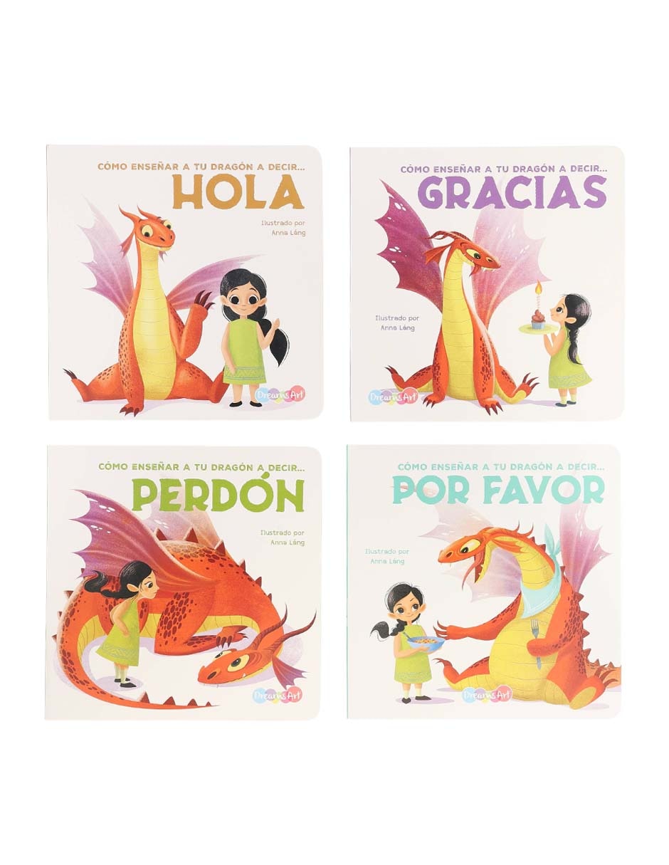 Libro Cómo Enseñar a tu Dragón a Decir: Hola, Gracias, Perdón y Por Favor Set de 4 Libros de Anna Lang Libro Cómo Enseñar a tu Dragón a Decir: Hola, Gracias, Perdón y Por Favor Set de 4 Libros de Anna Lang