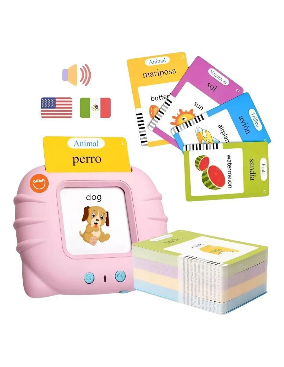 Tarjetas educativas lector de aprendizaje bilingüe Güish