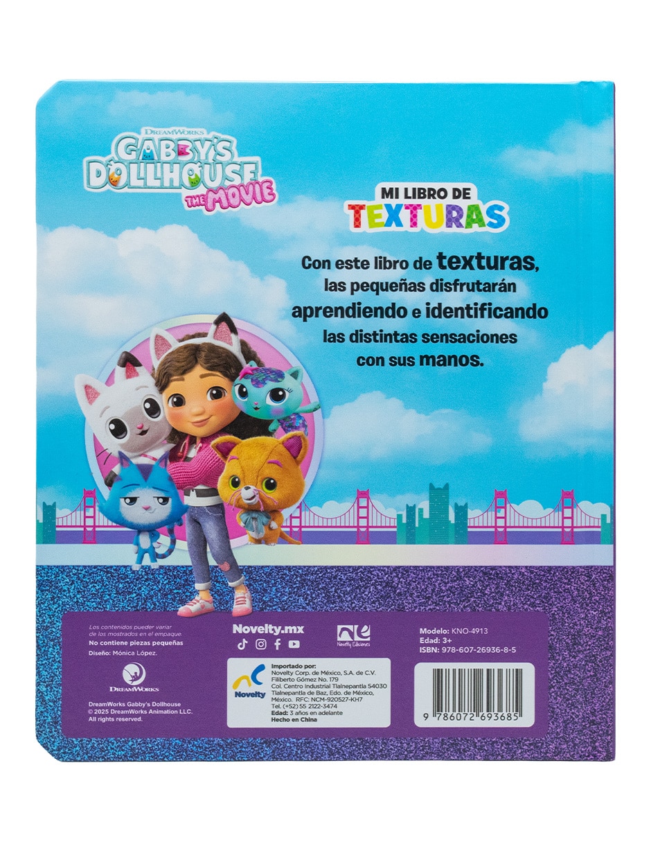 Libro Libro Preescolar de Texturas Gabby Dollhouse de Novelty Ediciones 4
