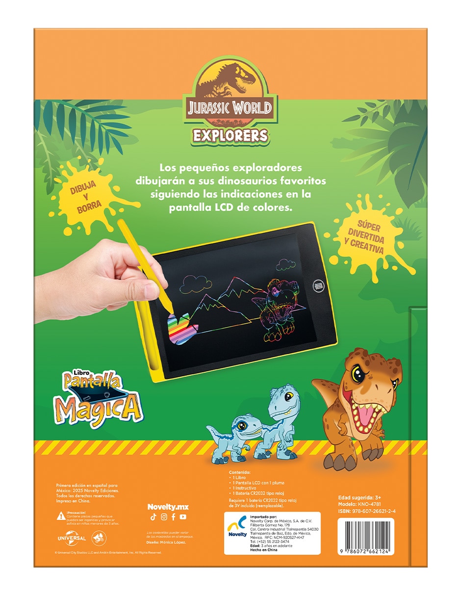 Libro Libro de Actividades con Pantalla Mágica Jurassic Explorers de Novelty Ediciones 2