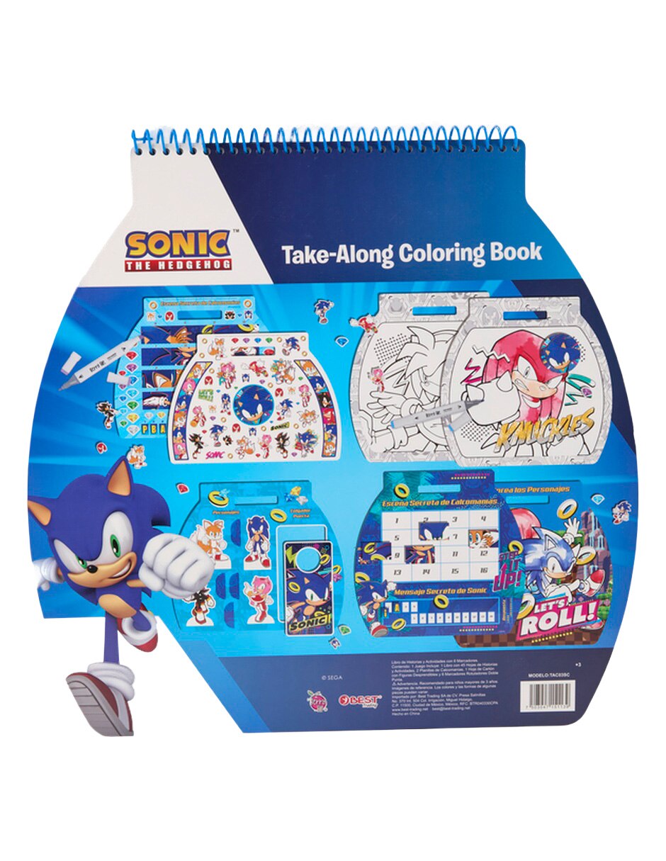 Libro Sonic The Hedgehog: Take-Along Coloring Book de Best Trading 4