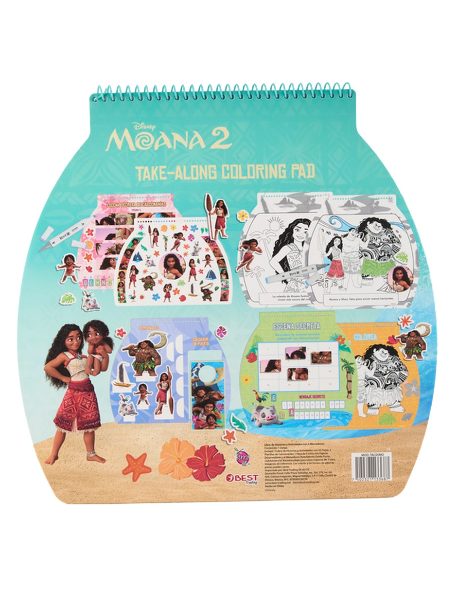 Libro Moana 2 Take-Along Coloring Book de Best Trading 4