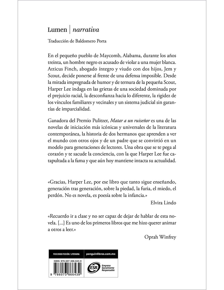 Libro Matar A Un Ruiseñor de Harper Lee 2