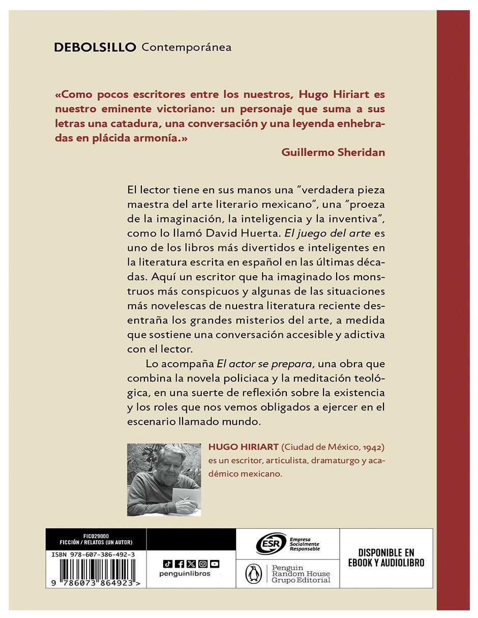 Libro Libro El Juego del Arte El Actor se Prepara de Hugo Hiriart 2