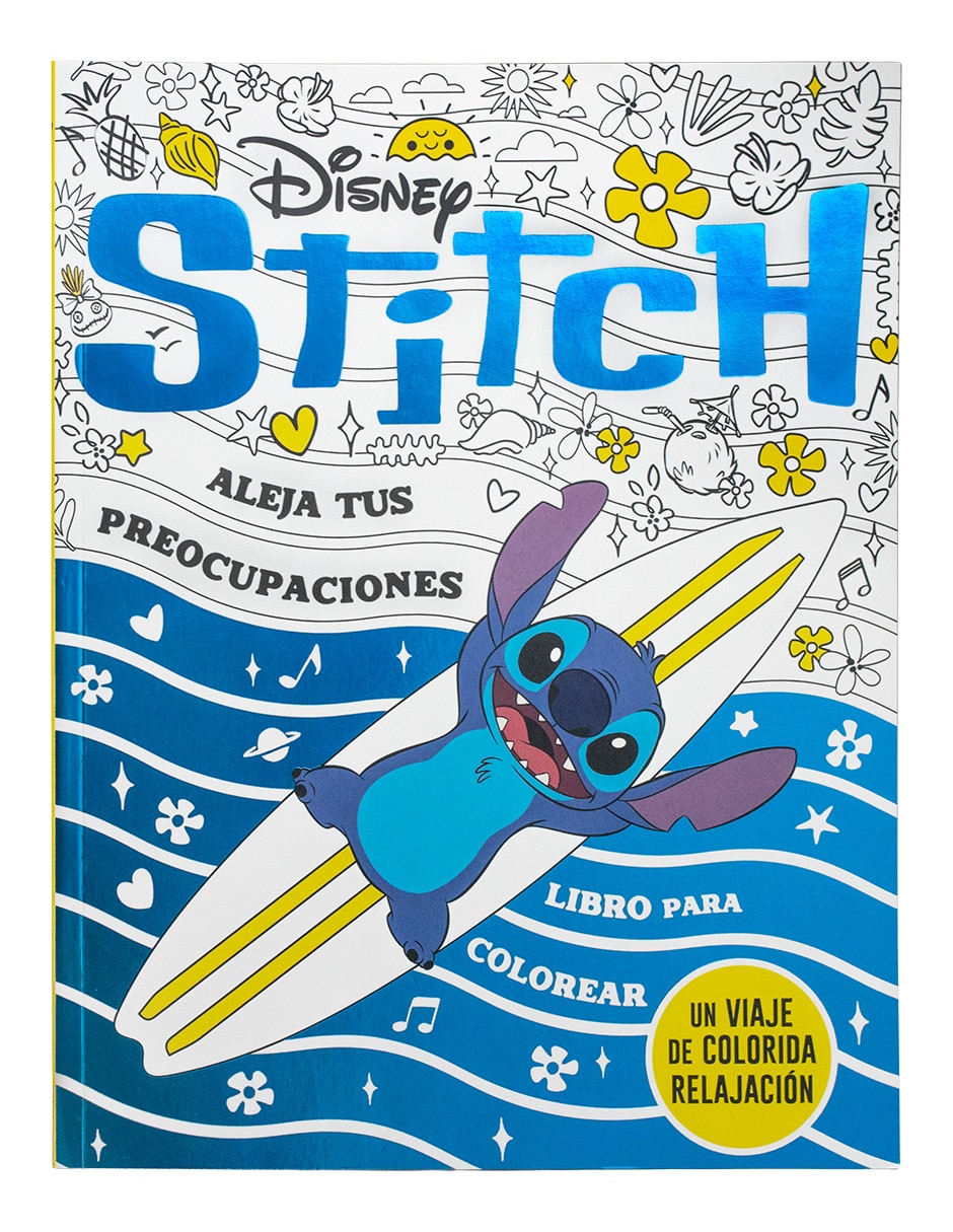 Libro Libro para colorear Disney Stitch Aleja tus preocupaciones de 3