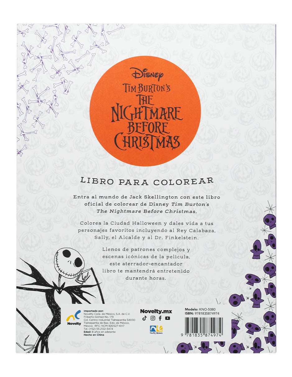 Libro Libro para colorear The Nightmare Before Christmas de EDICIONES 4