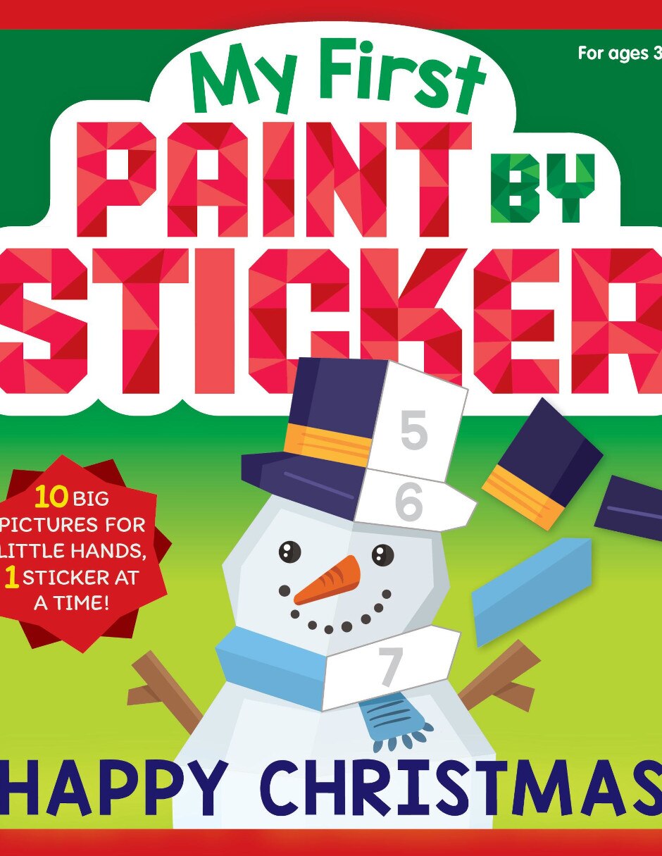 Libro My First Paint By Sticker: Happy Christmas de Workman Publishing