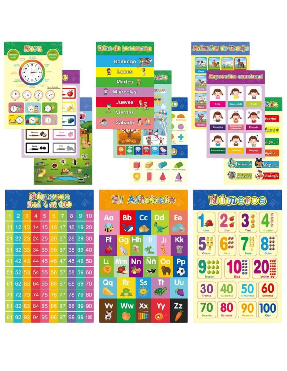 Tarjetas educativas poster de aprendizaje 1