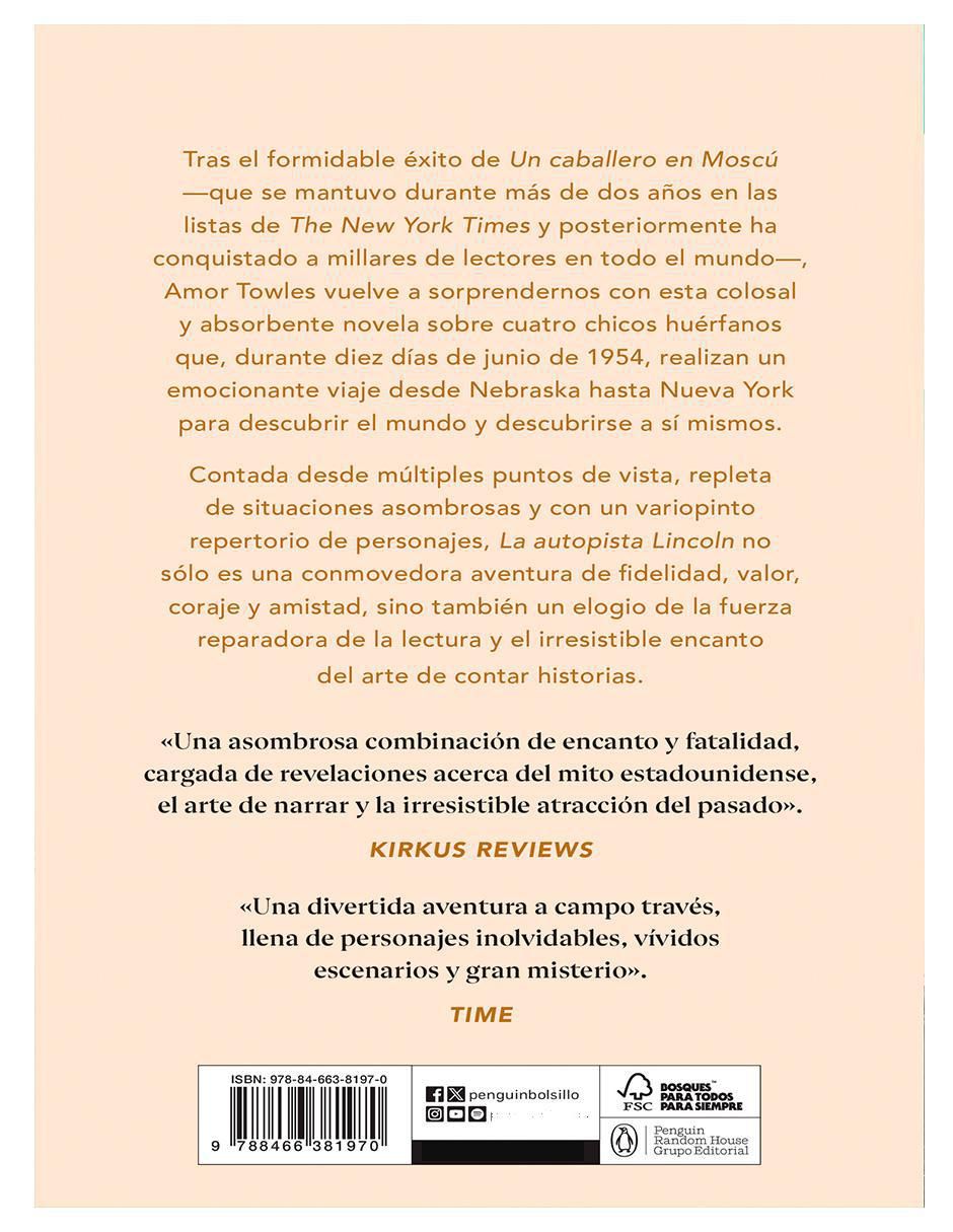 Libro La autopista Lincoln de Amor Towles