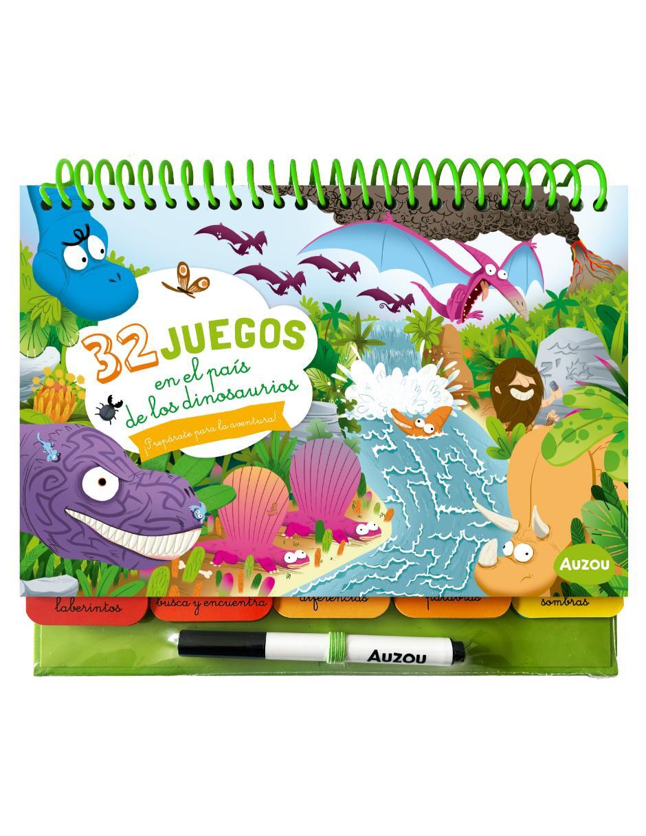 Libro 32 JUEGOS EN EL PAÍS DE LOS DINOSAURIOS de Auzou Libro 32 JUEGOS EN EL PAÍS DE LOS DINOSAURIOS de Auzou