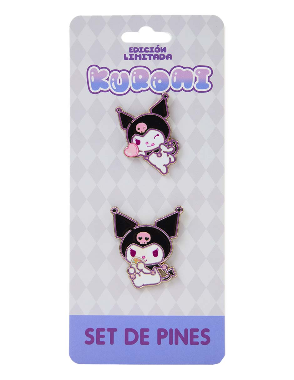 Set pin de metal kuromi Set pin de metal kuromi