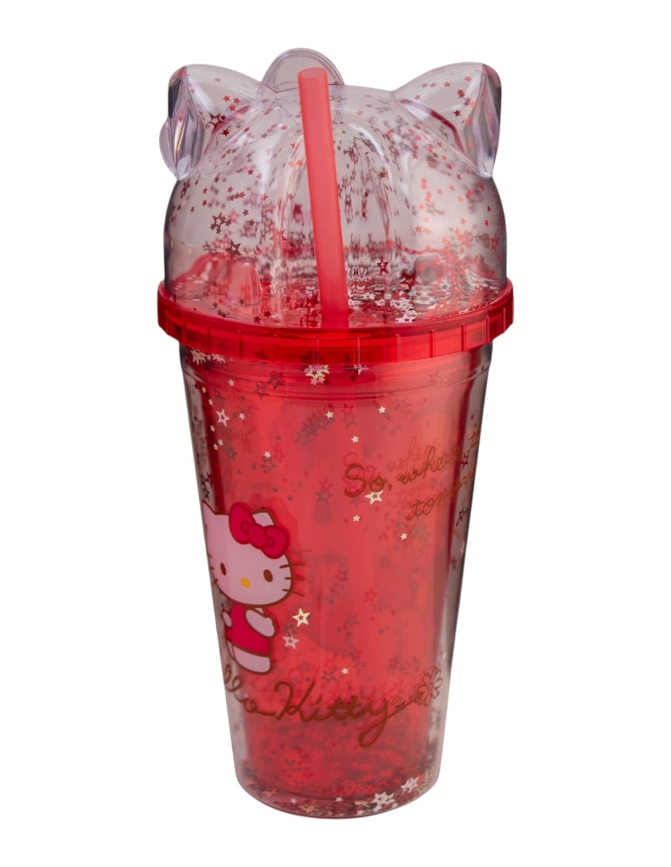 Vaso con tapa y popote Regalos Siglo XXI Hello Kitty