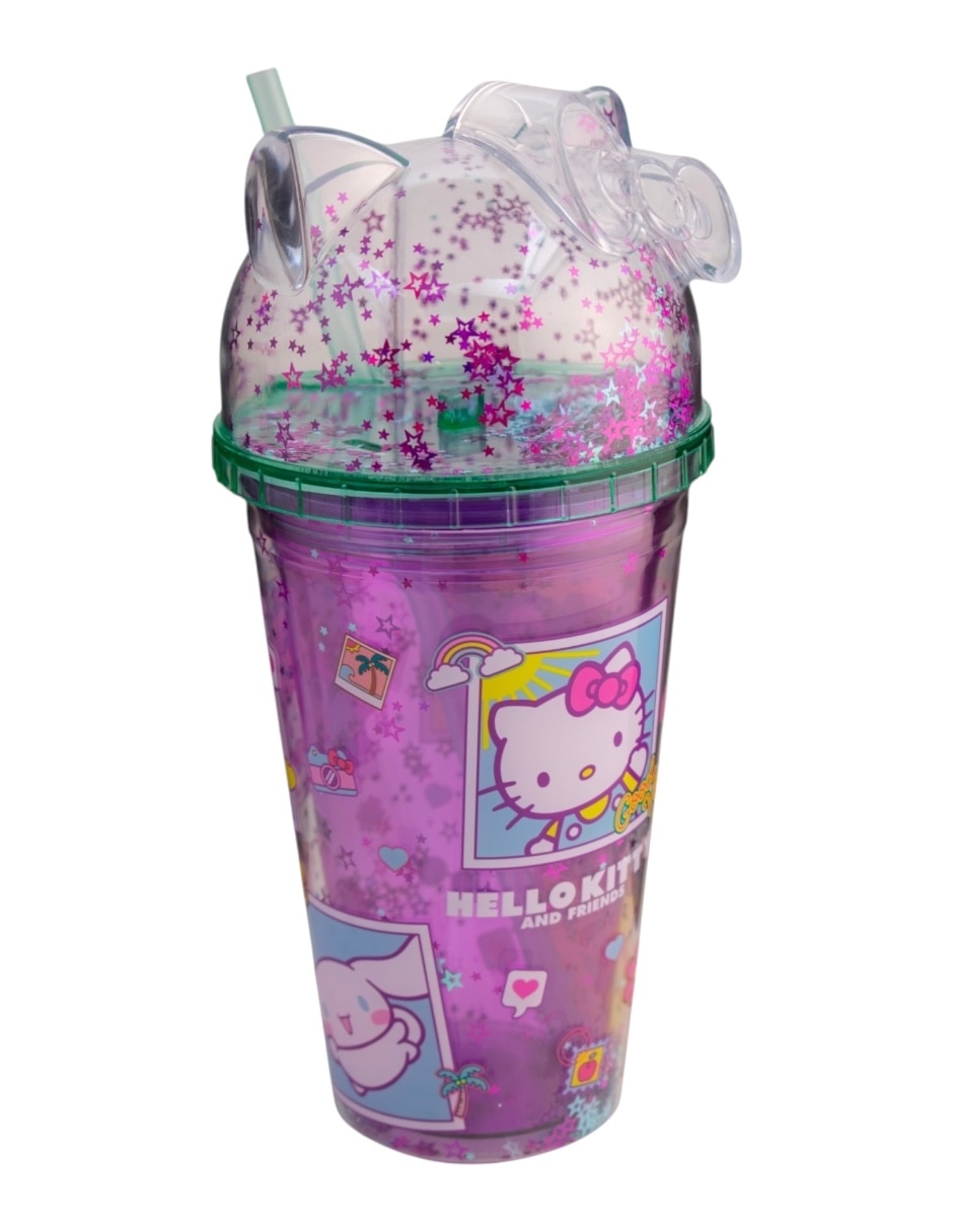 Vaso con tapa y popote Hello Kitty 2