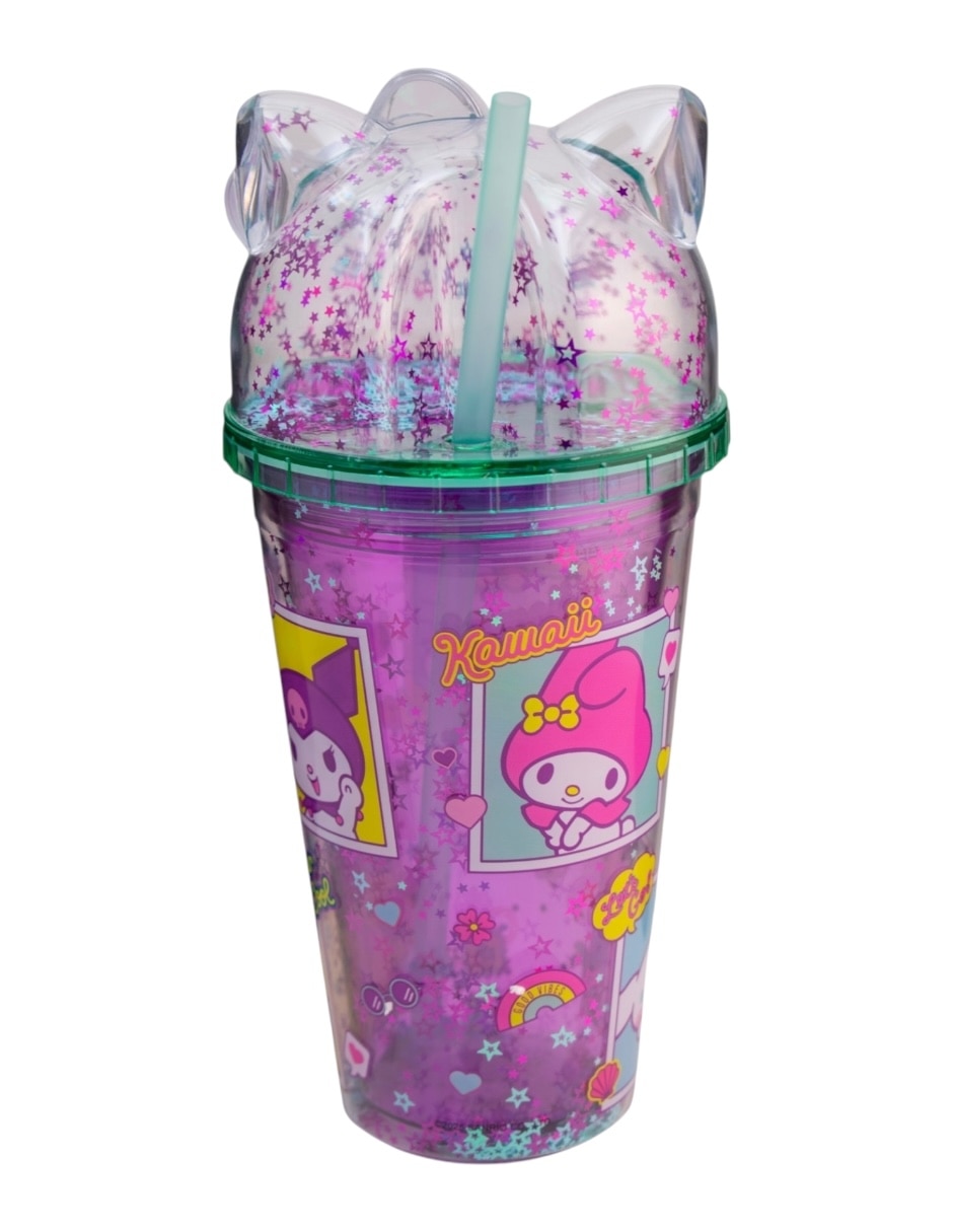 Vaso con tapa y popote Hello Kitty Vaso con tapa y popote Hello Kitty