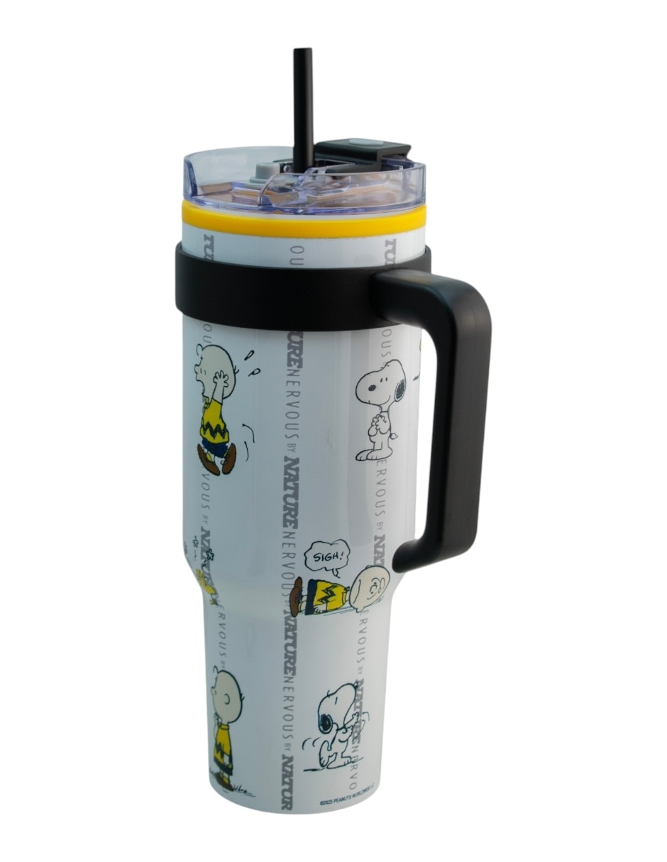 Termo de acero inoxidable Snoopy con tapa rosca 4