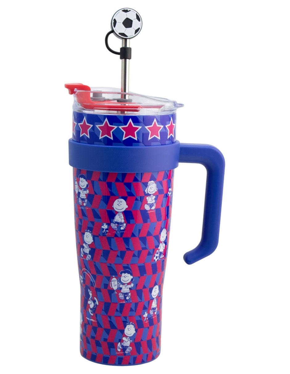 Termo regalos siglo xxi de acero inoxidable snoopy mundial con tapa rosca 1.2 l