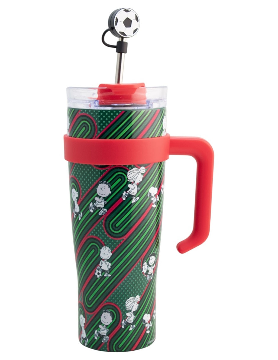 Termo regalos siglo xxi de acero inoxidable snoopy mundial con tapa rosca 1.2 l