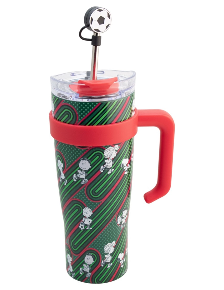 Termo regalos siglo xxi de acero inoxidable snoopy mundial con tapa rosca 1.2 l