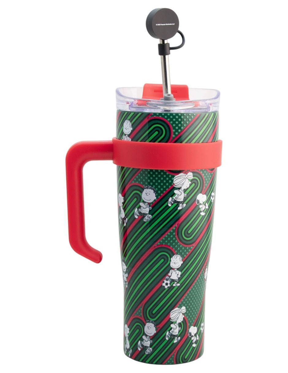 Termo regalos siglo xxi de acero inoxidable snoopy mundial con tapa rosca 1.2 l