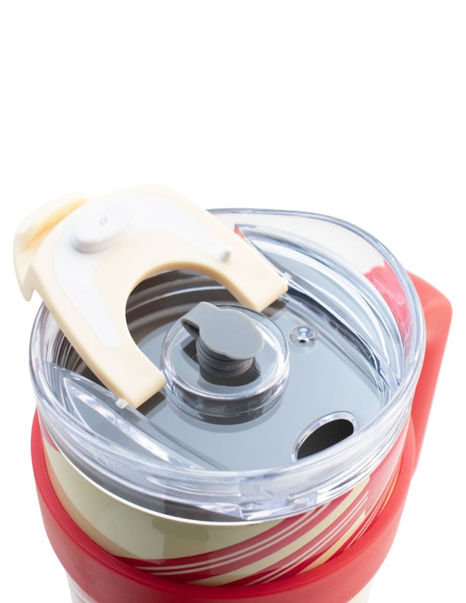 Termo de acero inoxidable Snoopy Mundial con tapa rosca 2