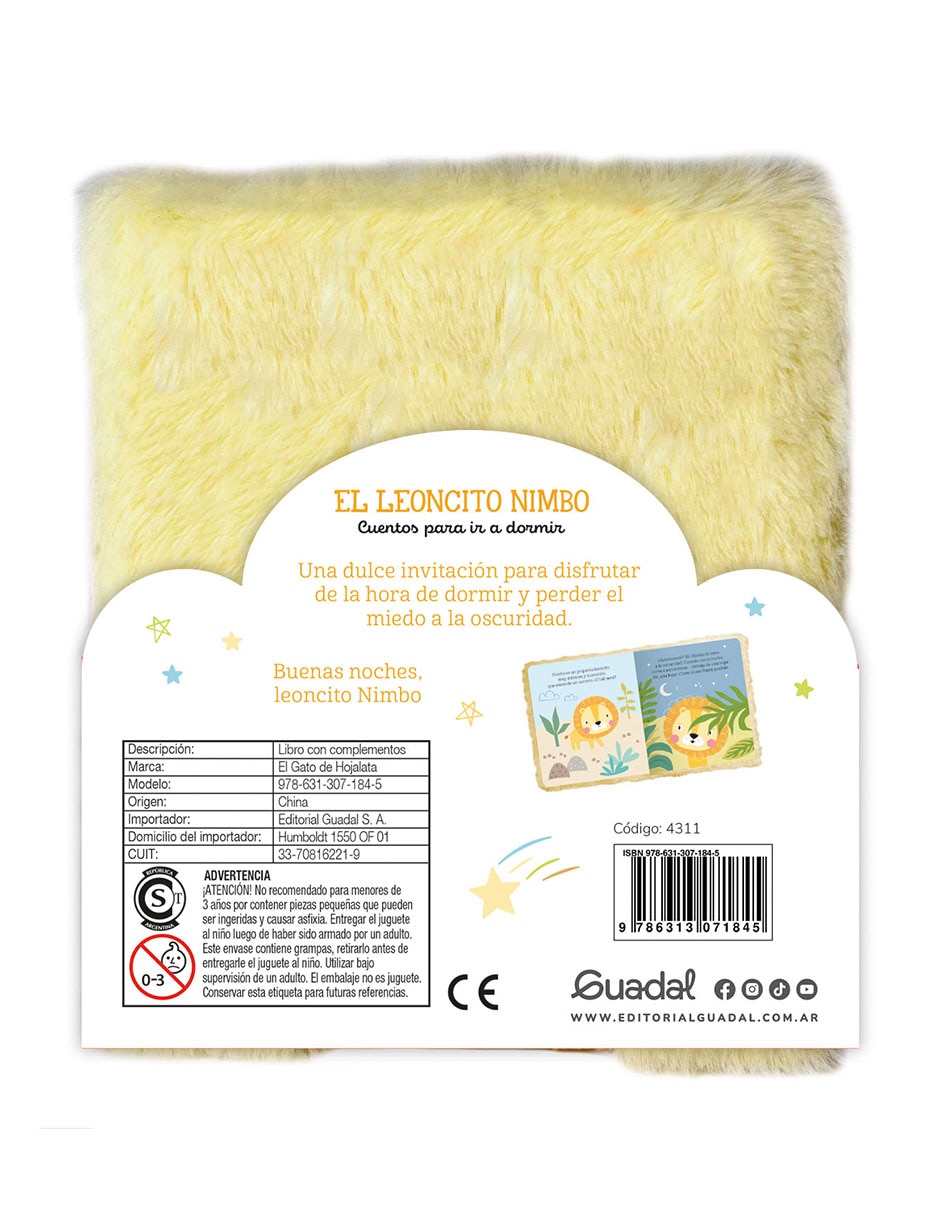 Libro Cuentos para ir a dormir: El Leoncito Nimbo Editorial Guadal 2