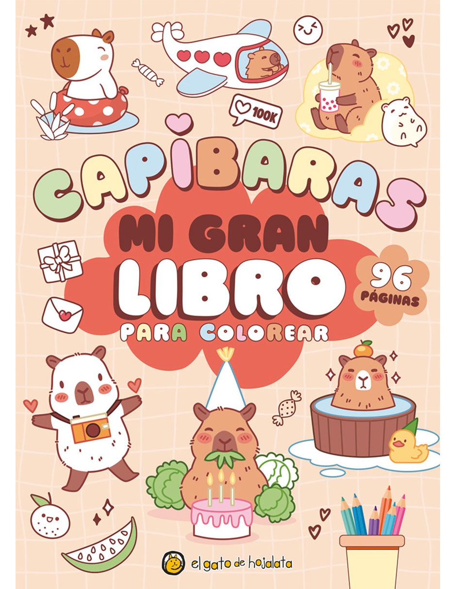Libro Mi Gran Libro Para Colorear: Capibaras De 1