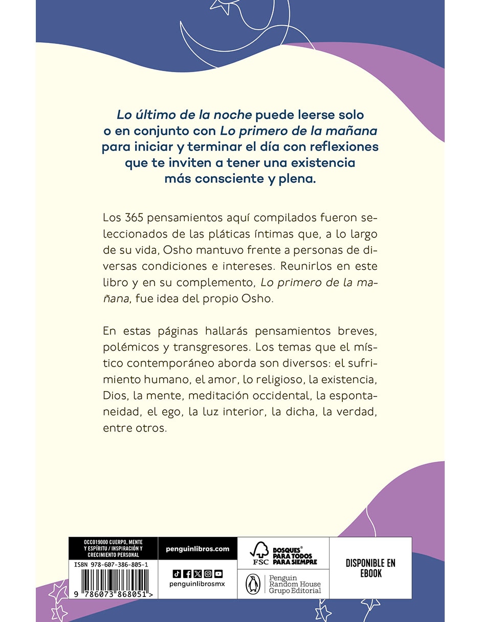 Libro Lo Último De La Noche de Osho