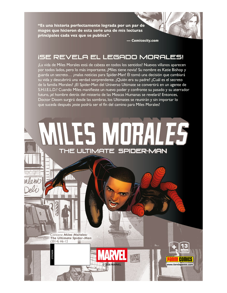 Cómic miles morales the ultimate spider-man 2 (marvel teens)