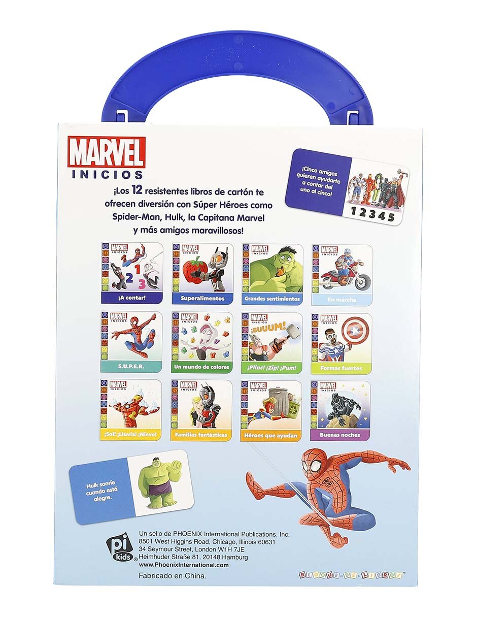 Estuche con libros Marvel Inicios de Pi Kids