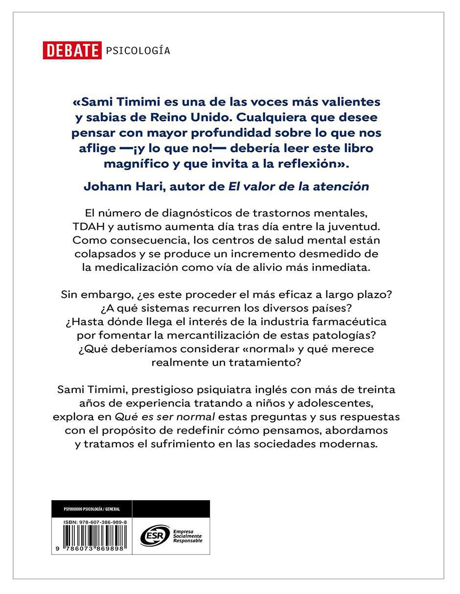 Libro Que Es Ser Normal De Sami Timimi