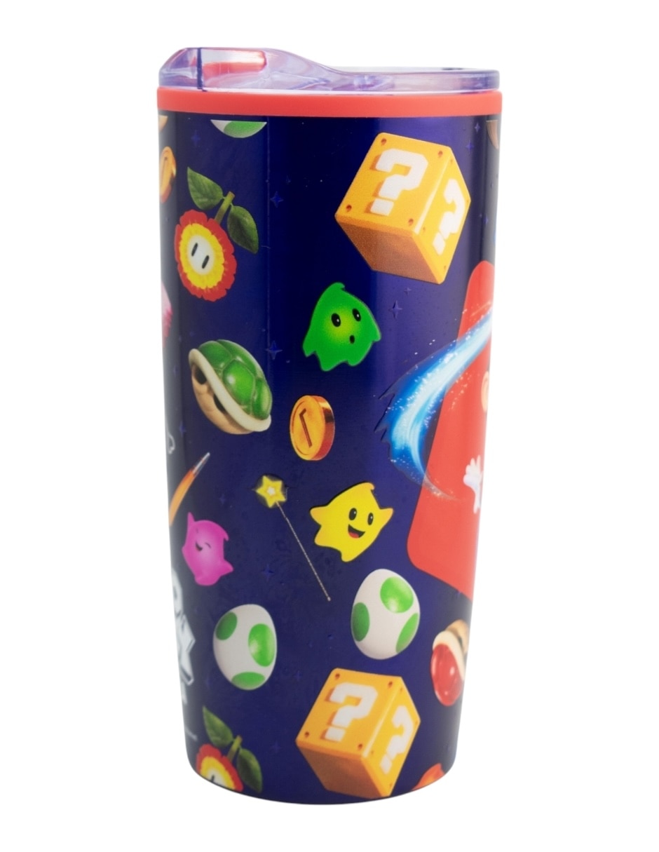 Termo "de" acero inoxidable mario bros "con tapa" a presión 500 ml 2