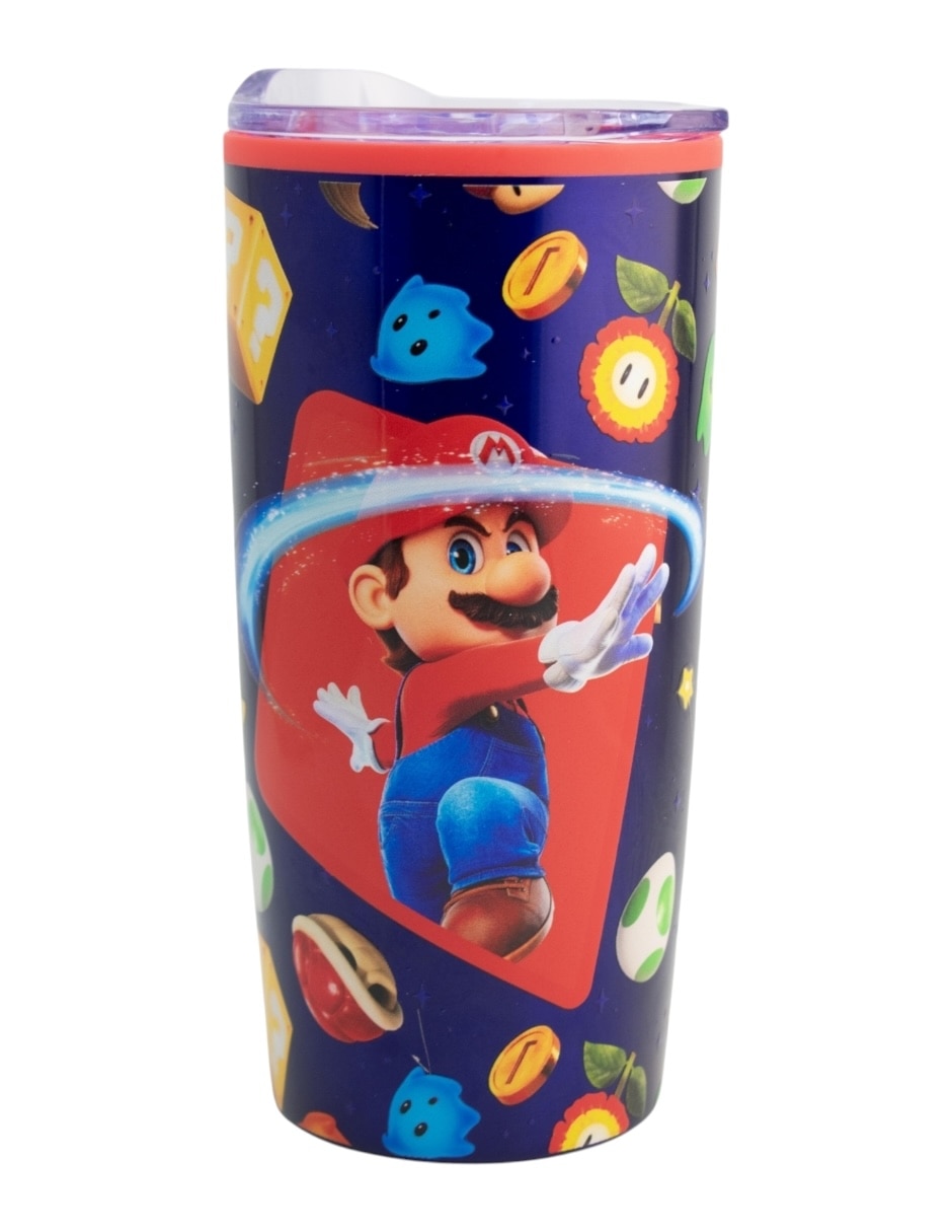 Termo "de" acero inoxidable mario bros "con tapa" a presión 500 ml 3