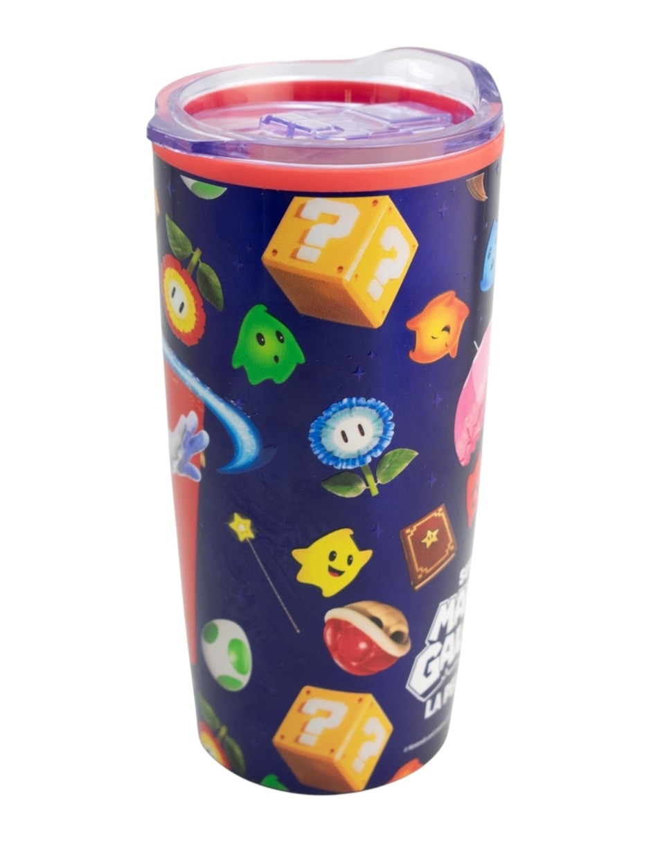 Termo "de" acero inoxidable mario bros "con tapa" a presión 500 ml 4