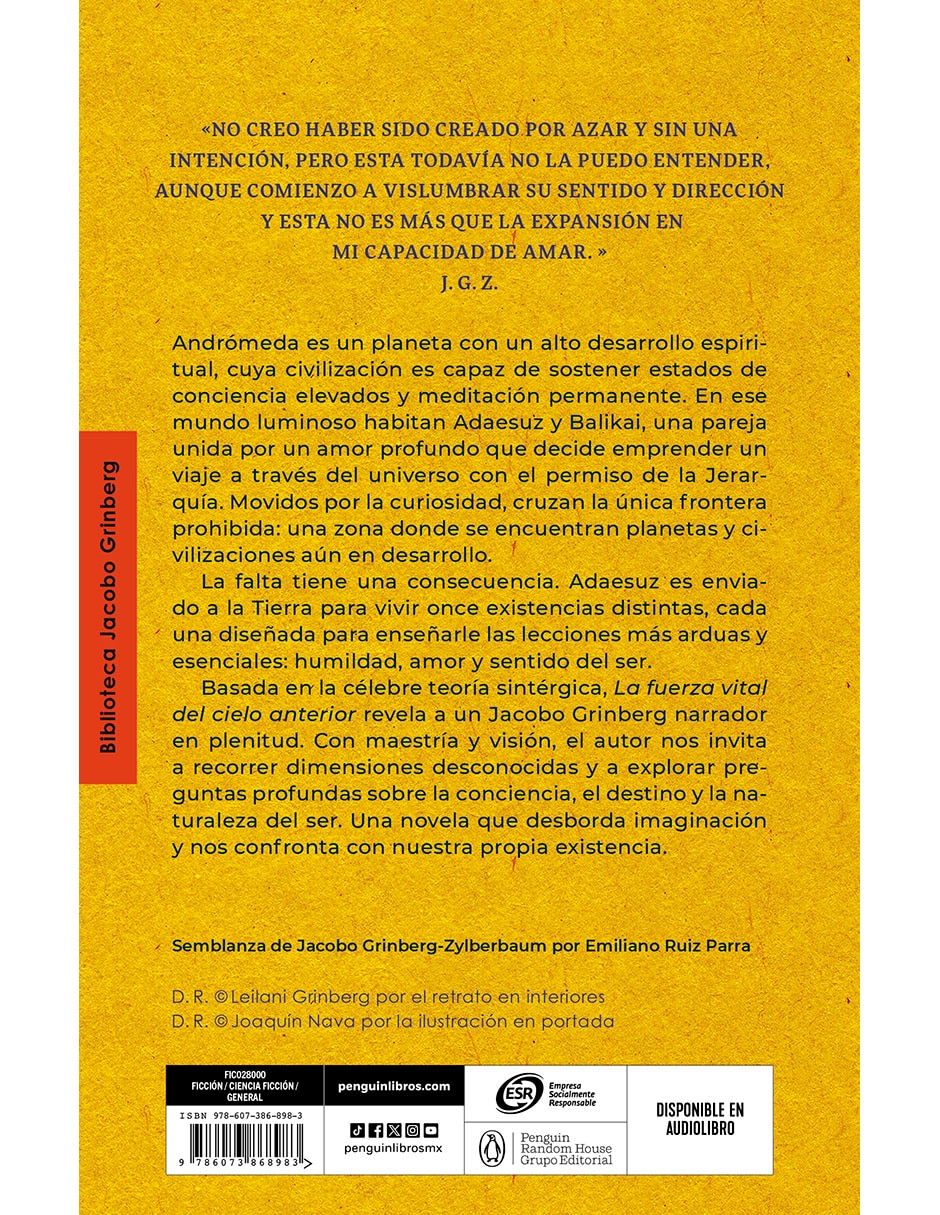 Libro La Fuerza Vital Del Cielo Anterior De Jacobo Grinberg-Zylberbaum Libro La Fuerza Vital Del Cielo Anterior De Jacobo Grinberg-Zylberbaum