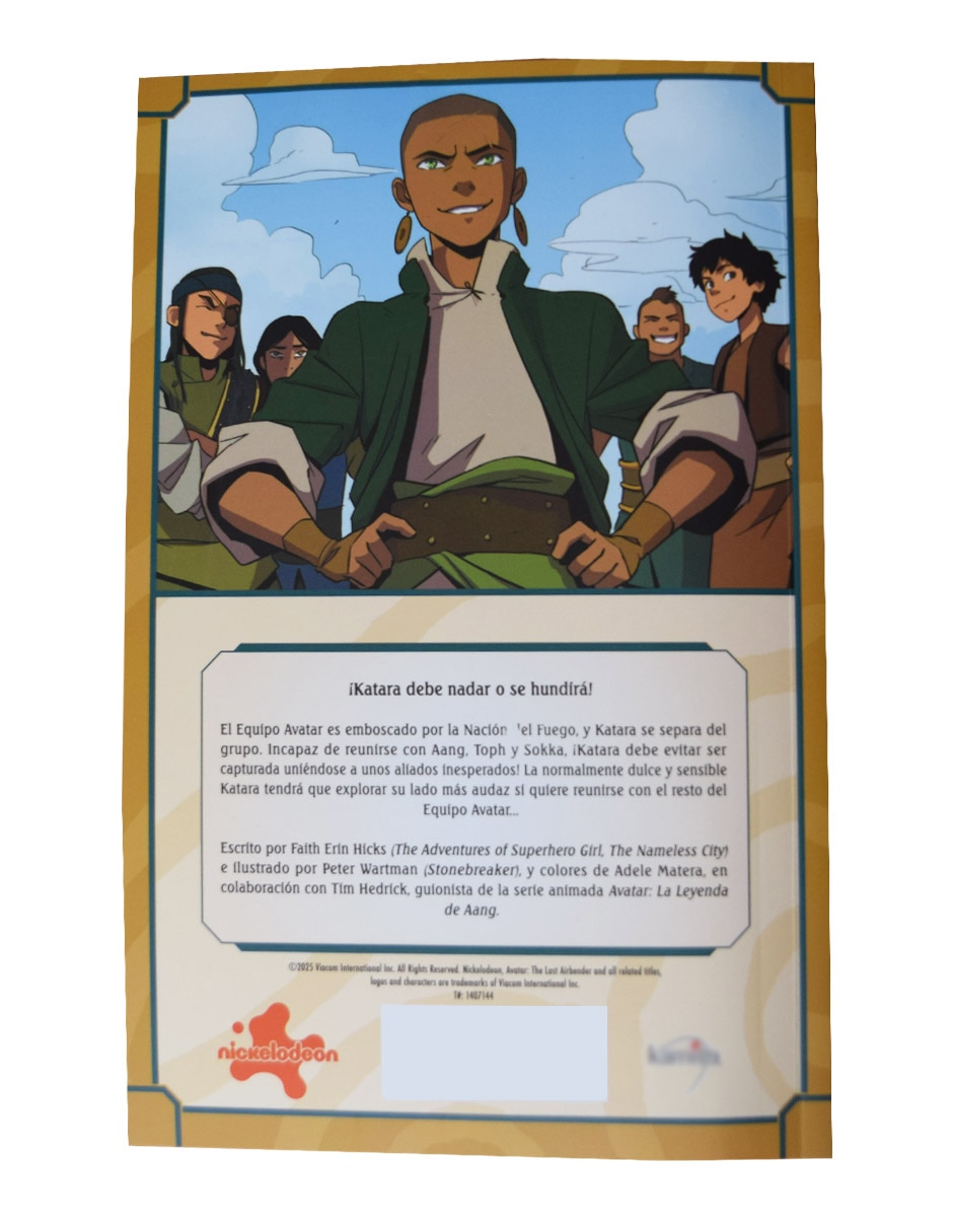Libro Avatar the last airbender katara y la plata del pirata de Faith Erin Hicks