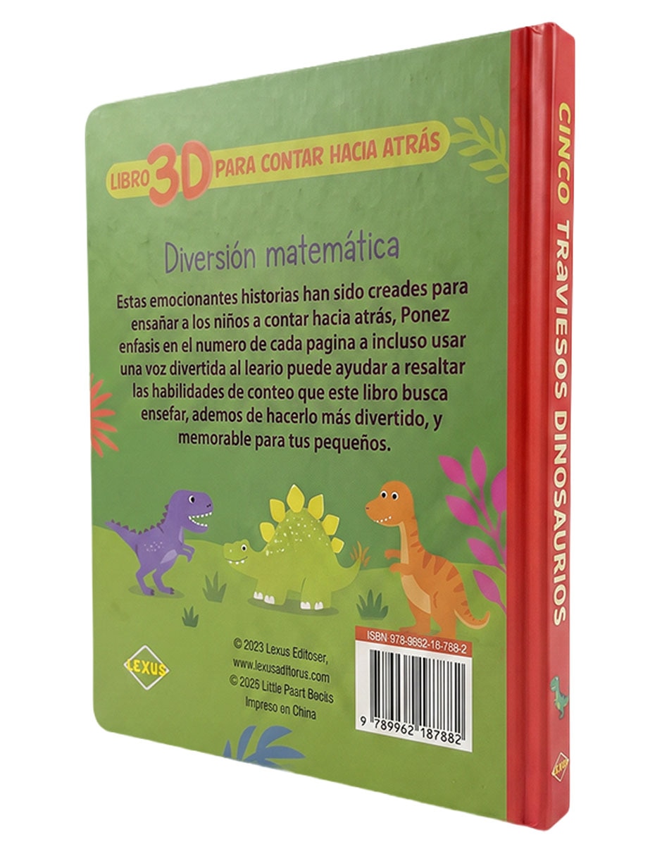 Libro Cinco Traviesos Dinosaurios de Lexus